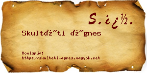 Skultéti Ágnes névjegykártya