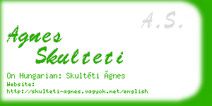 agnes skulteti business card